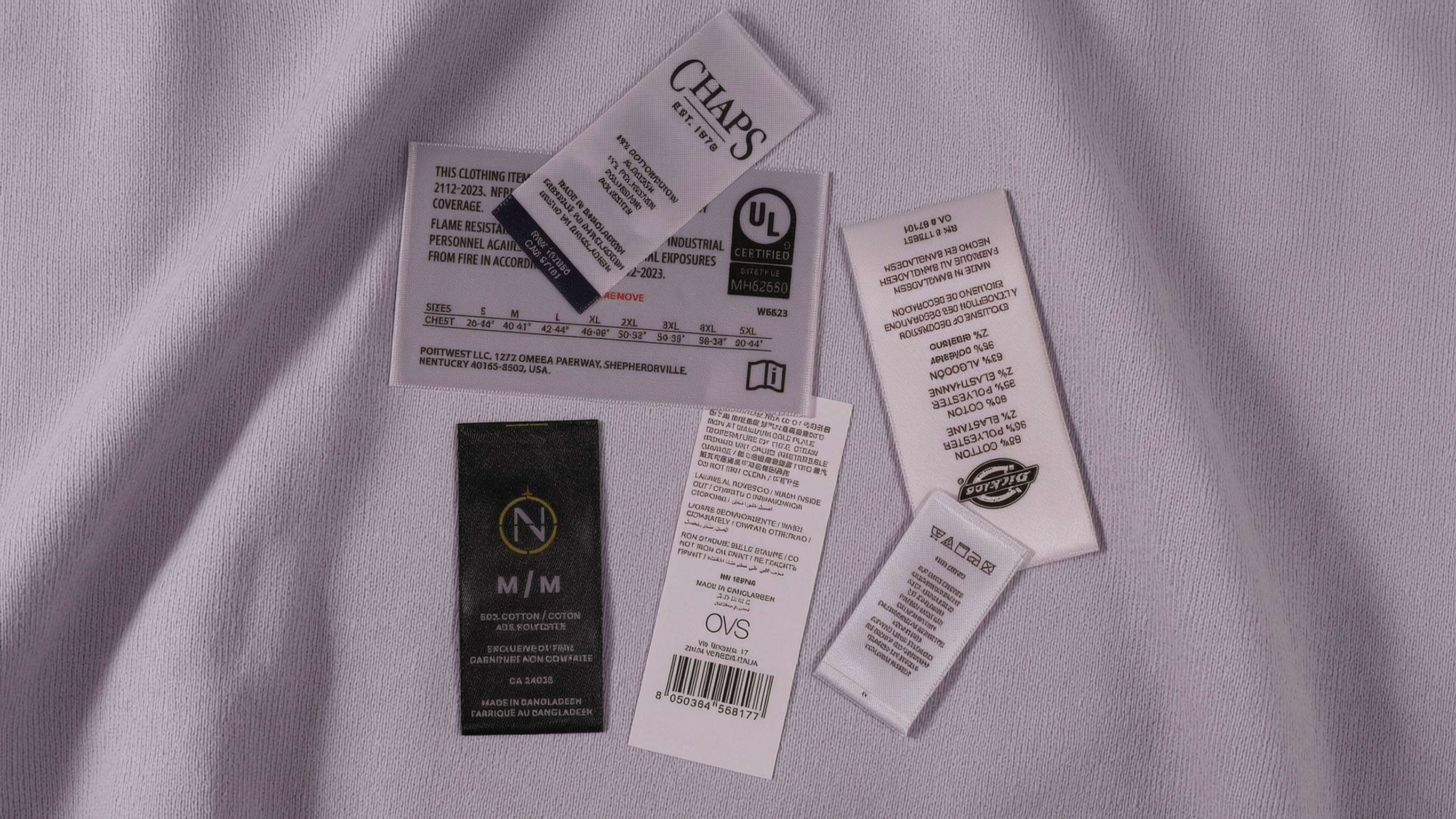 Woven Edge Wash Care Label